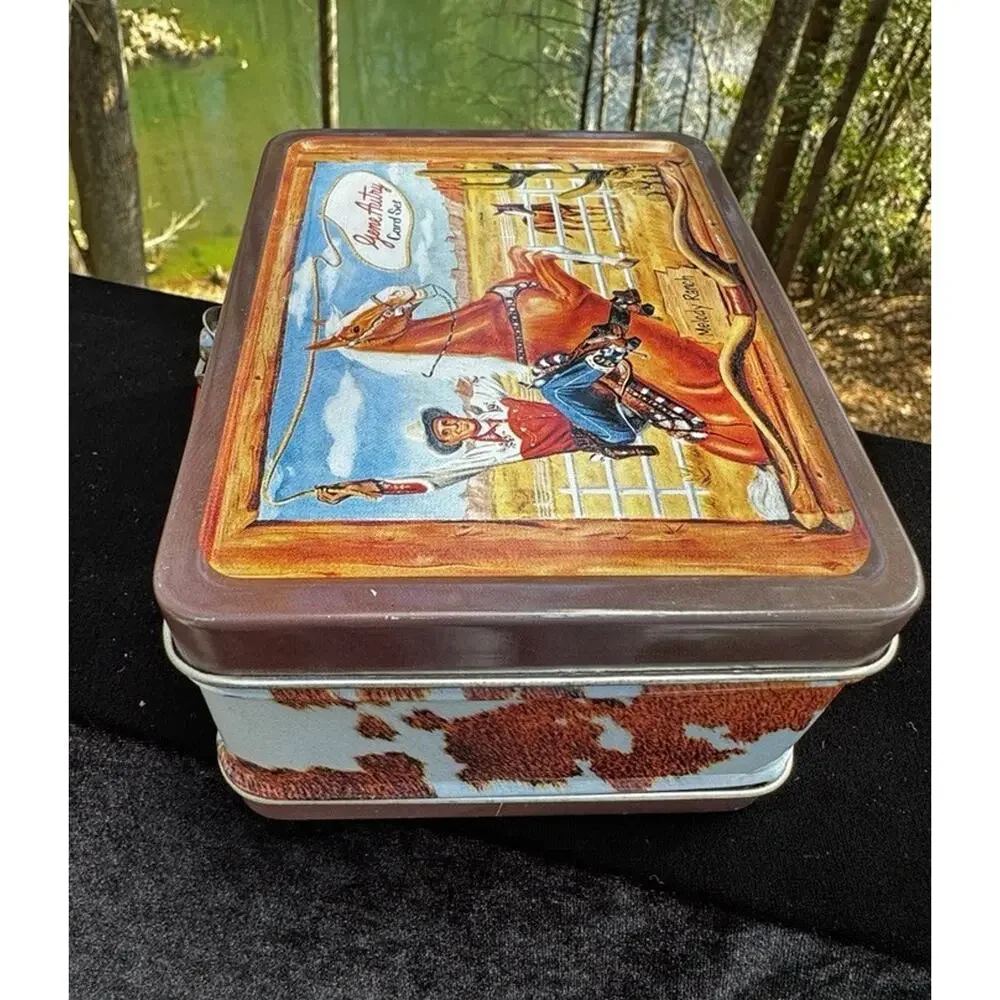 Gene Autry Limited Edition 100 Comic Trading Cards Miniature Metal Lunch Box A19